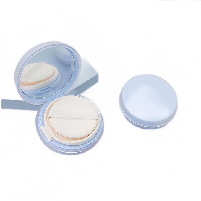 Refillable Round Snap Closure Compact Powder Case Transparent 15g Capacity 0