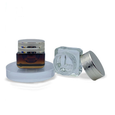 44.5 * 43mm กระป๋องบรรจุเครื่องสําอางแก้ว โลโก้ตามสั่ง OEM ODM