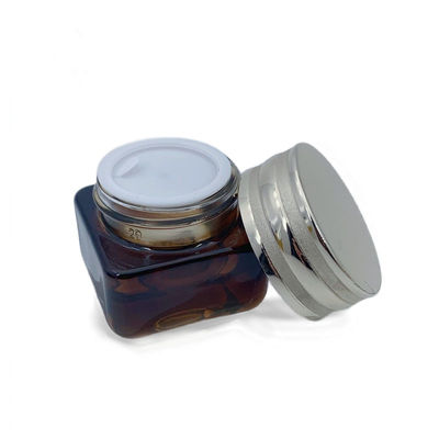 44.5 * 43mm กระป๋องบรรจุเครื่องสําอางแก้ว โลโก้ตามสั่ง OEM ODM
