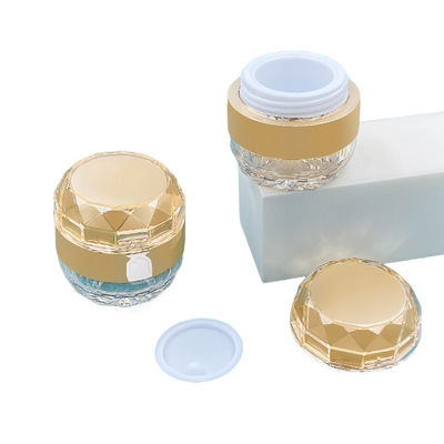 ปรับแต่ง 50 กรัม Acrylic Cosmetic Jar Diamond Jar Design ครีมบํารุงผิว