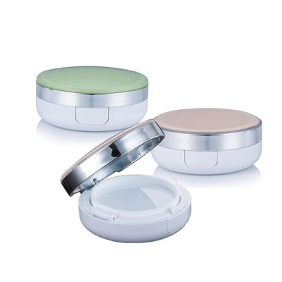 เติมใหม่ Dewy Finish Round Compact Powder Cushion Foundation Case สําหรับการครอบคลุมขนาดเบาถึงกลาง