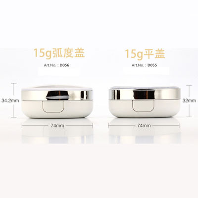 เติมใหม่ Dewy Finish Round Compact Powder Cushion Foundation Case สําหรับการครอบคลุมขนาดเบาถึงกลาง
