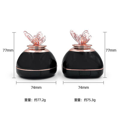 สะดวกต่อการเดินทาง กลม คอมแพคต์ พาวเดอร์ คูชั่น เคสโปร่งใส สามารถเติมใหม่ได้