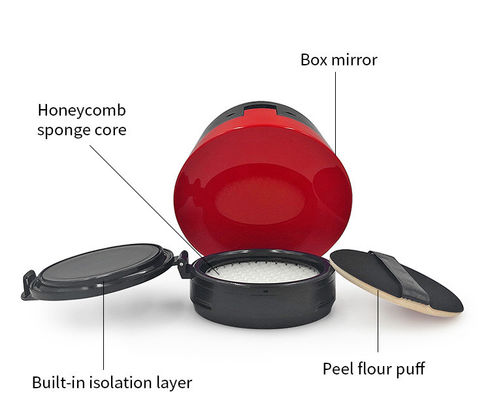 กระเป๋าสะพาย 15 กรัม Snap Closure Compact Powder Case สําหรับเครื่องสําอางบํารุงผิวหนังและสินค้าบรรจุ